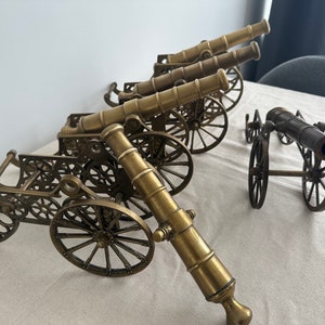 Set of 4 Vintage Rare Brass Cannons (1 sold)