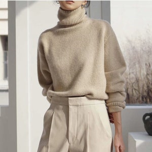 2024 Elegant Women's Cashmere Sweater - Cozy Thick Warm Knit, Loose Casual Outwear Pullover - Ideal Winter Gift