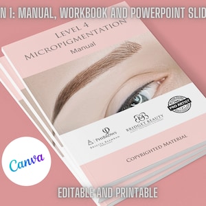 PMU Bundle: Student Manual, Workbook & Powerpoint Slides. Permanent Makeup ebooks