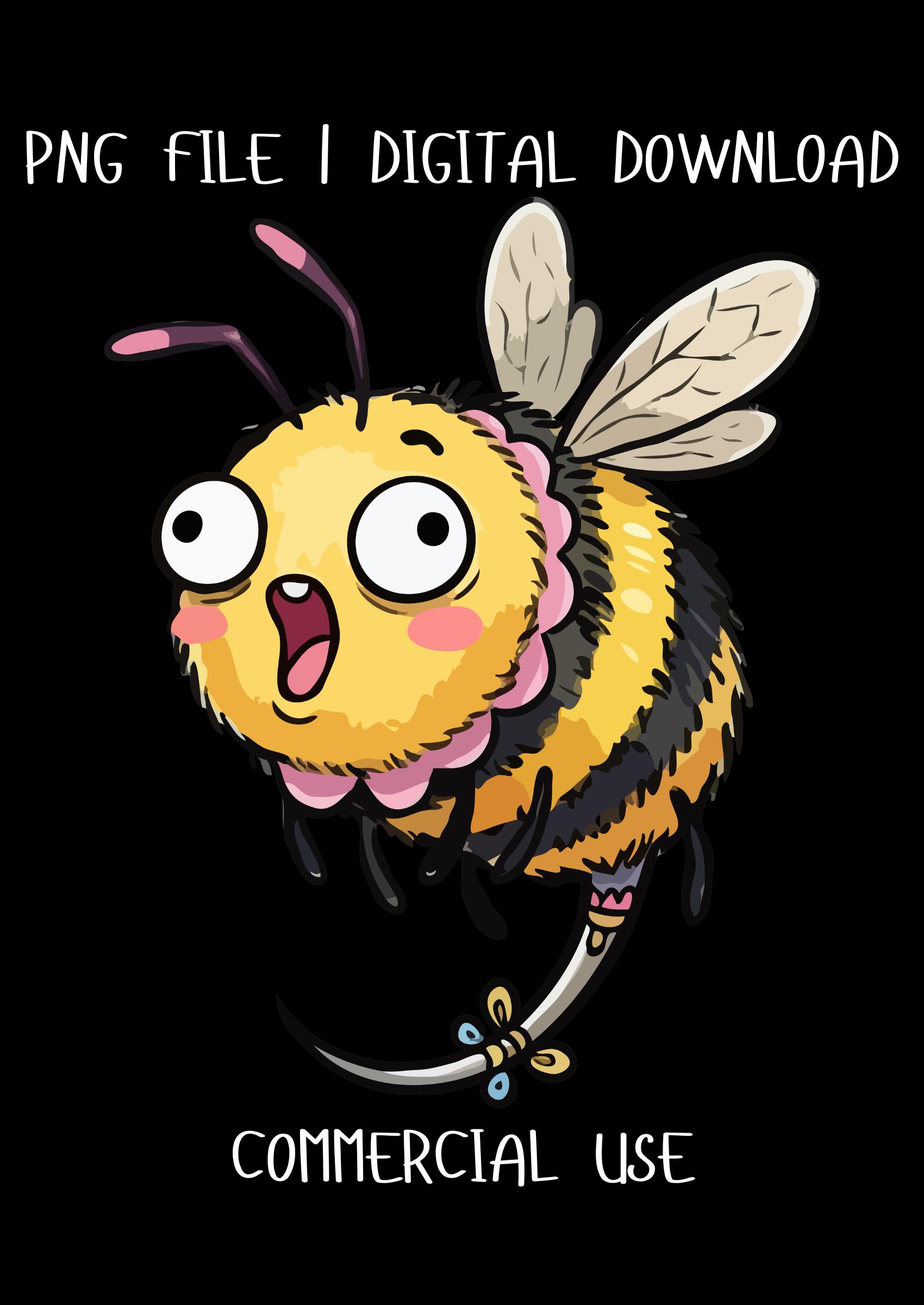 Funny Bumblebee PNG, Cute Honeybee Clipart, Silly Bee Illustration ...