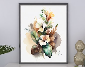 Botanische Aquarel Art Print | Afdrukbare art | DIGITALE DOWNLOAD