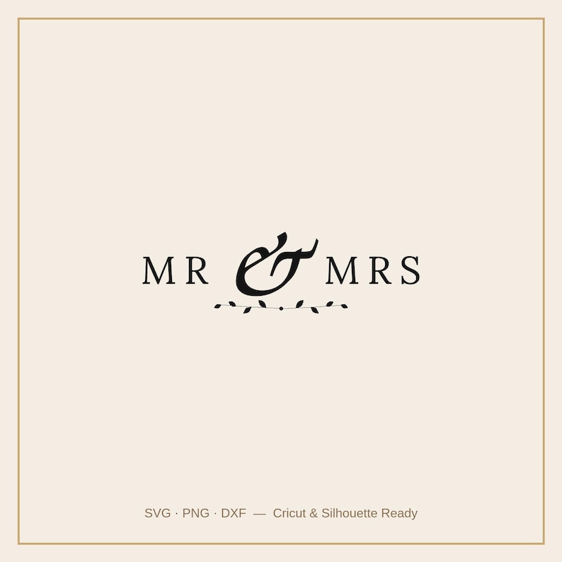 Mr and Mrs SVG | Wedding Calligraphy Ampersand Cut File | Cricut Mr and Mrs SVG | Wedding Calligraphy Ampersand Cut File | Cricut
