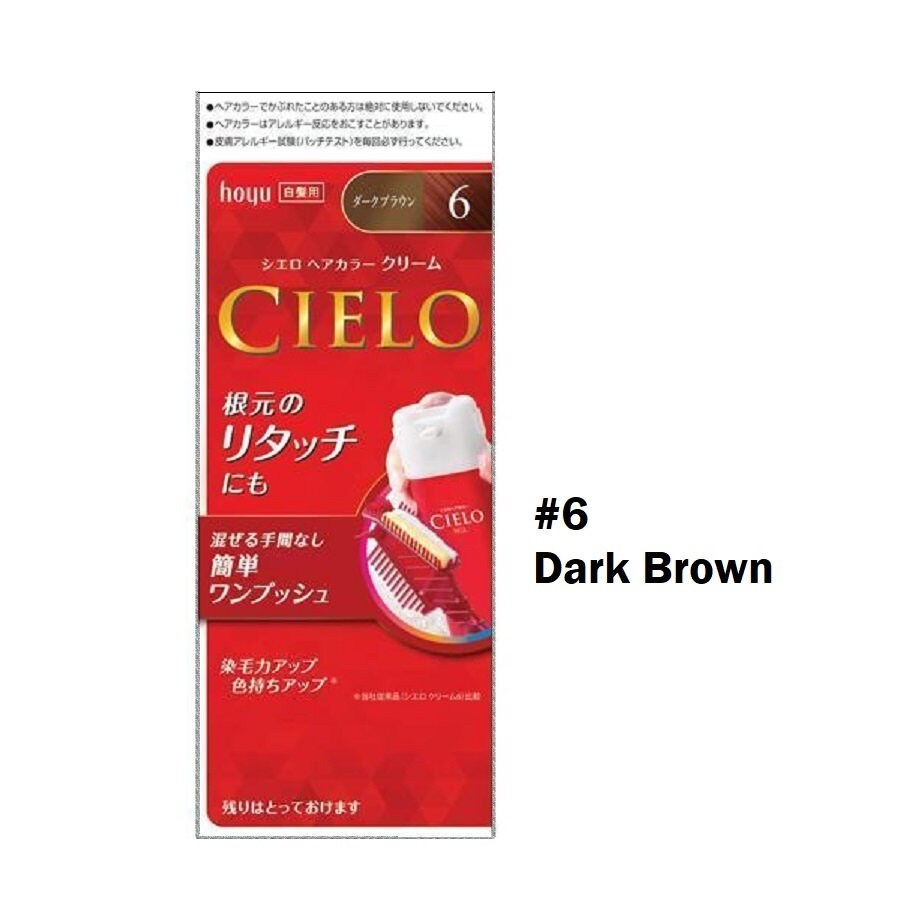 HOYU Cielo EX Cream One Push Hair Dying Kit Dark Brown 6 Japan Made Etsy