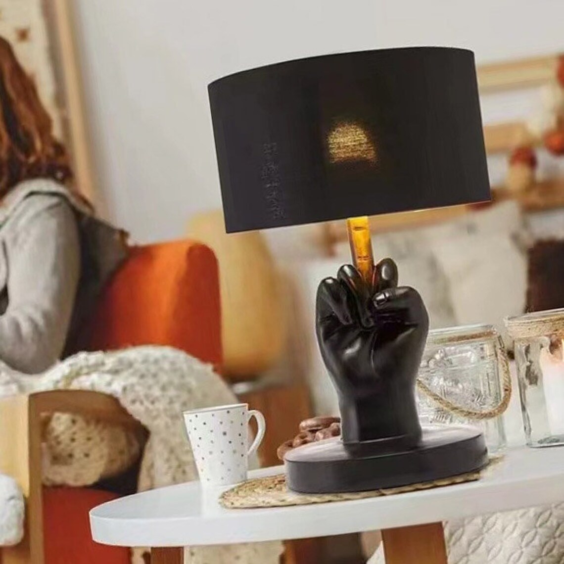Funny Middle Finger Lamp Decorative Night Light Home Decor Etsy Canada