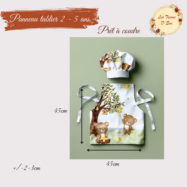 Panneau tablier pré commande winini/ winnie l'ourson/ cuisine/tablier cuisine enfant