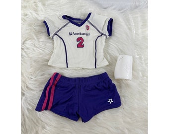 American Girl Soccer Outfit Retired 2015 Includes: jersey, shorts,1 shin guard