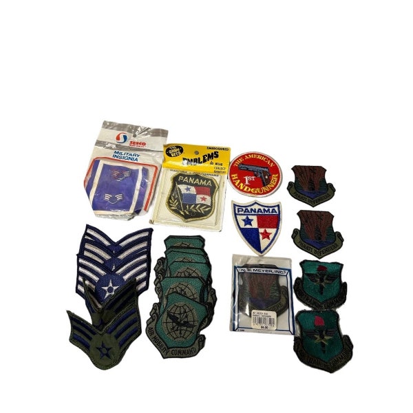 Vintage Military Air Force Patches & Insignia Bundle 24pc