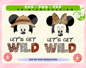 Permet d'obtenir des oreilles d'ours Safari Animal sauvage avec chapeau Safari SVG, Mickeyy svg, Minniee Svg, Safari Mickeyy SVG, svg Magic World, téléchargement numérique