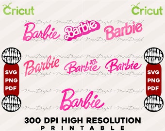 Logo Barb, Barb Svg png, SVG, Silhouette princesse, poupée rose Svg, Svg fille, Clipart autocollant, fichiers Svg pour Cricut, SVG - sticker PNG