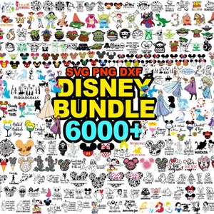 Bundle Mickey SVG, Minie SVG, Frozn svg, Winiee svg, Loin Kings SVG, Toy Stroy Svg Cricut Printable Clipart Silhouette