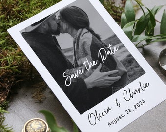 MODERN photo Save the Date Template, Printable Save the Date, Editable, Instant Download, DIY, Templett, #wedding