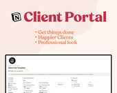 Notion Client Planner, Notion Template Client Portal, Notion Client Dashboard, Notion Client Tracker, Notion Design Creative and Freelancer