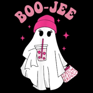 Cute Ghost BooJee Stanley Tumbler Inspired Ghost PNG Sublimation Design Download PNG Print Tumbler Sticker Instant Download|