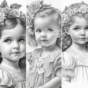 Spring Grayscale Coloring Pages,cute Princess Girls, Spring ...