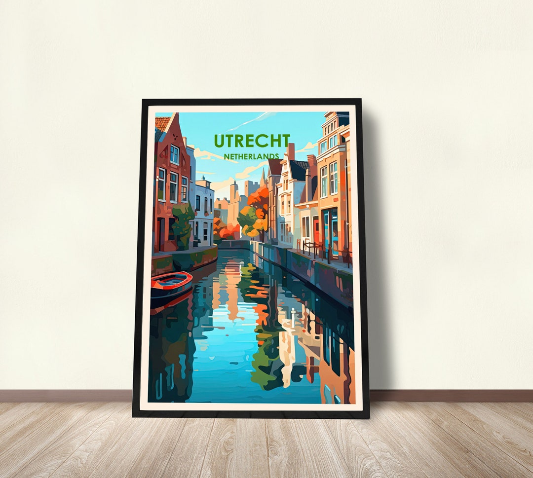 Utrecht Poster Netherlands Poster Utrecht Print Utrecht Etsy