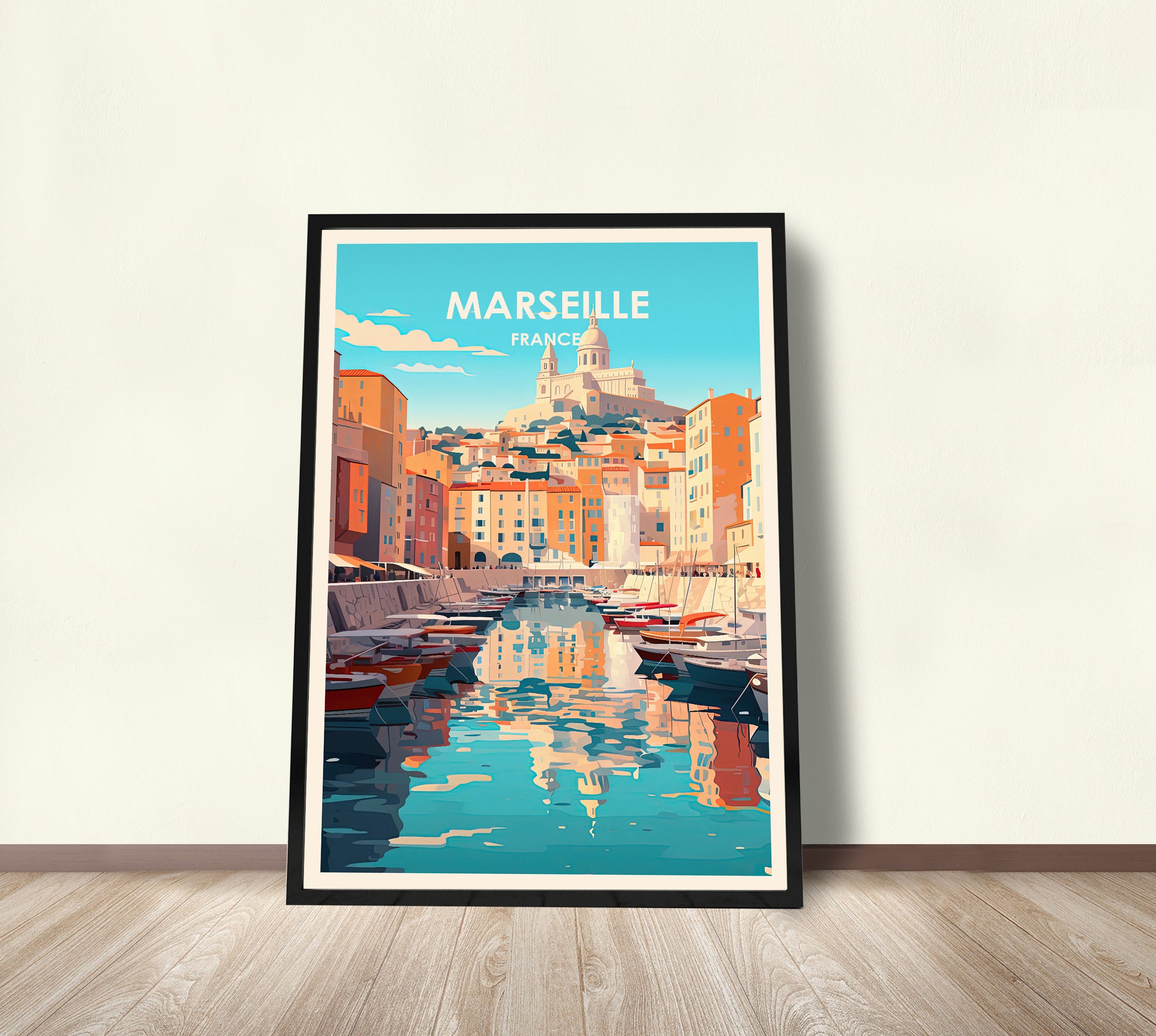 Discover Marseille France Voyage Affiche