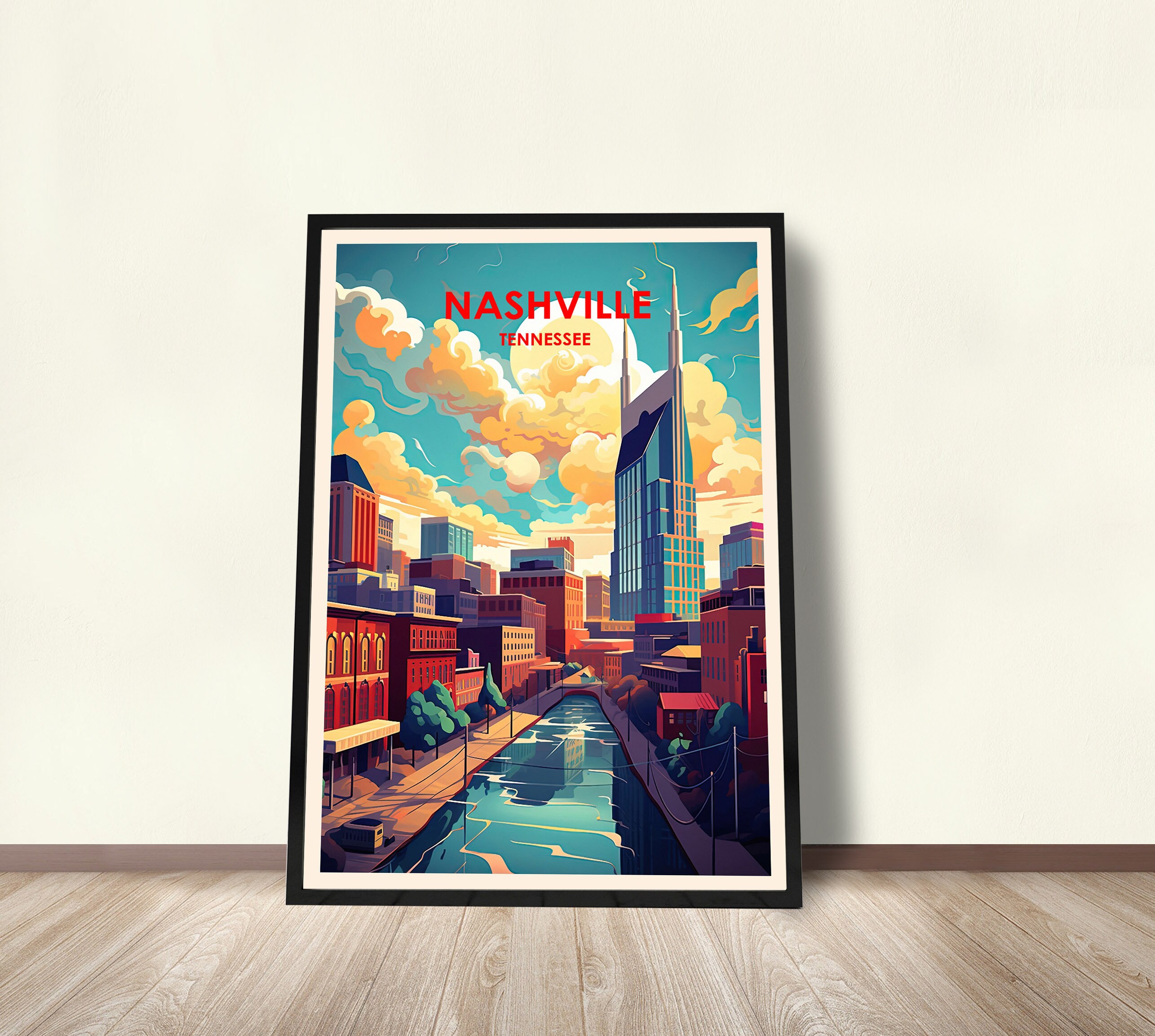 Nashville Poster Tennessee Poster Nashville Print Nashville - Etsy
