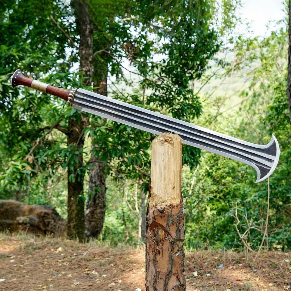 Handmade Konda Ikakalaka Sword: Functional Sharpened 5160 Carbon