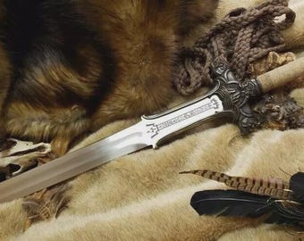 Conan Atlantean Sword Replica: Stainless Steel Movie Prop with Sheath