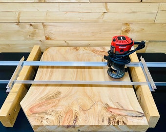 Adjustable Router Flattening Sled - woodworking Jig 