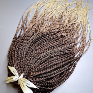 Dubbele vlechten Natuurlijk bruin tot blond ombre Synthetisch vlechthaar Vlechten extensions Haarextensies vlechten set haarzöpfe