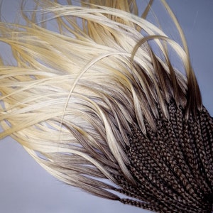 Double ended braids warm brown to blond ombre Faux hair braid extensions braiding hair Hair extensions Artificial hair Synthetic hair