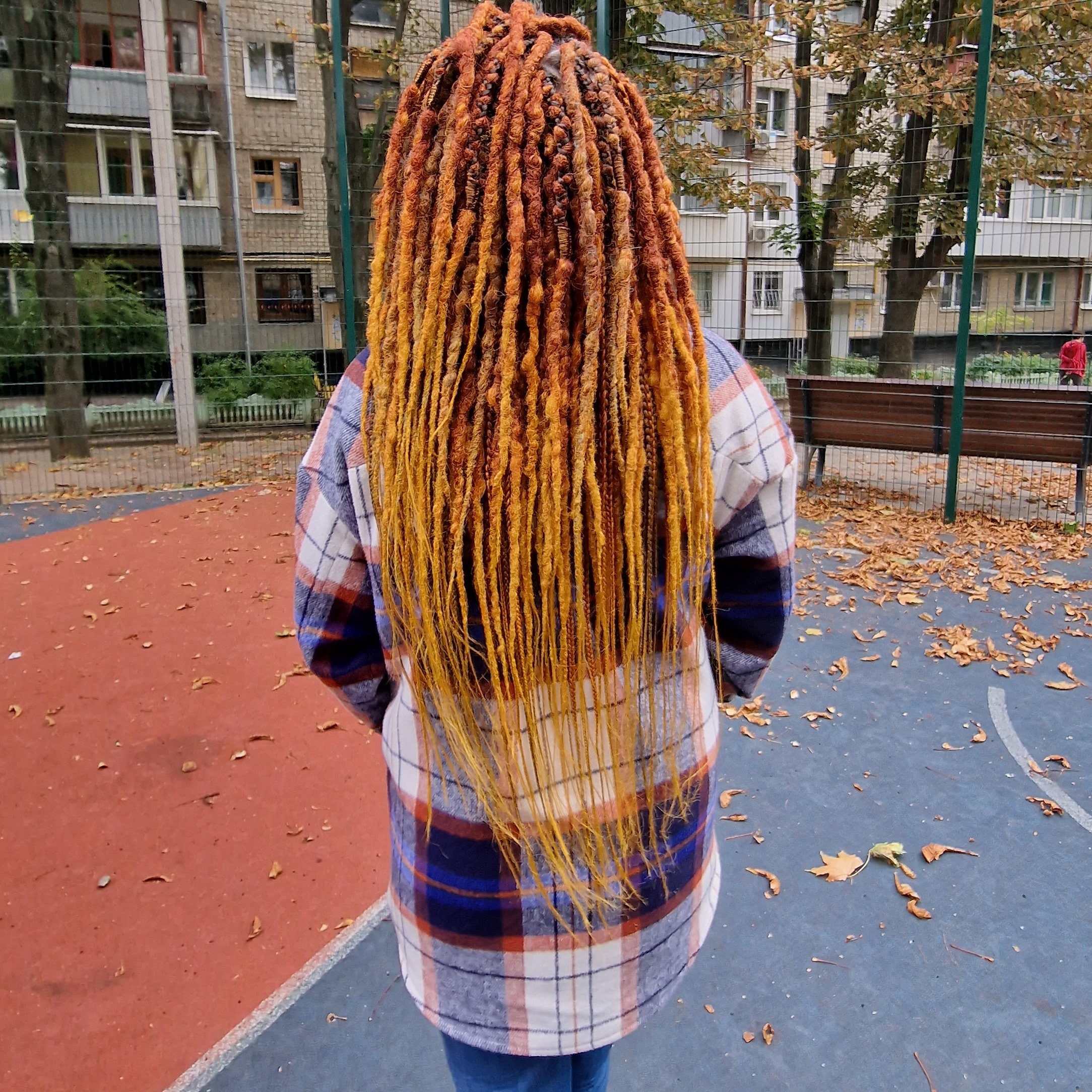 Ginger Crochet Double Ended Dreads: Textured Kanekalon  display picture 3