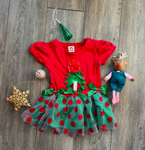 christmas tree tutu dress The Size:X.Small Beaded Fabric Sash #4003 traveledit Tutu costume Full tulle skirt adds