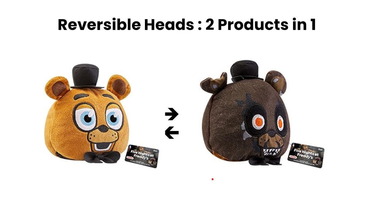  Funko Plush: Five Nights at Freddy's Reversible Heads - Freddy 4  : Toys & Games