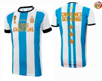 New Argentina World Champions 3 Stars Men’s Soccer T-Shirt  World Champions 2023