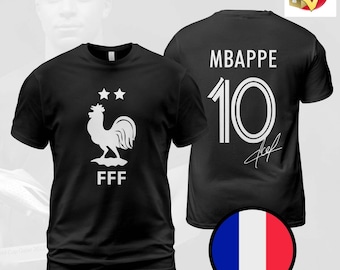 New  Kylian Mbappé 10 Team France World Cup Qatar 2022 Top Scorer Black T-Shirt
