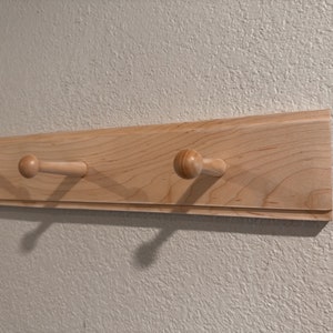 Solid Maple Shaker Peg Rail Coat Rack - Etsy
