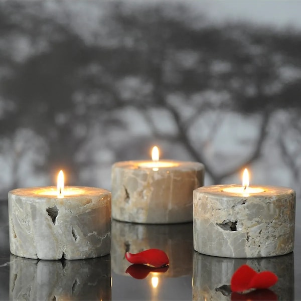 Marble Candle Holder Etsy
