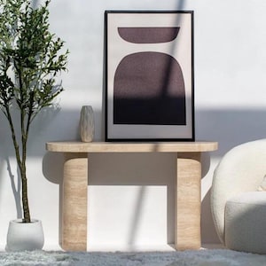 Natural Travertine Console Table, Luxuries Travertine Console, Natural Stone Console, Dresser, Marble Dresser