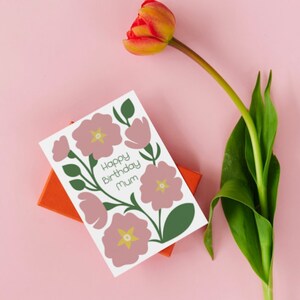 Cartão de aniversário de flores