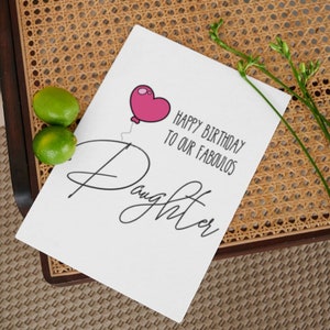 Cartão de aniversário personalizado para filha