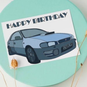 Personalisierte Auto Geburtstagskarte