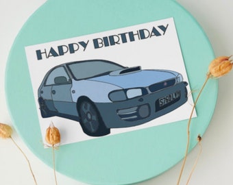 KE Biglietto Compleanno Uomo Con Auto – Divertente – Formato B6 Con Busta – Prodotto In Germania - 4