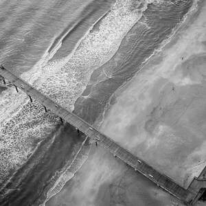 Aerial view of the St Augustine Beach Pier, digital photo download suitable for printing up to 3 feet wide. Large wall art. Multi-versions.