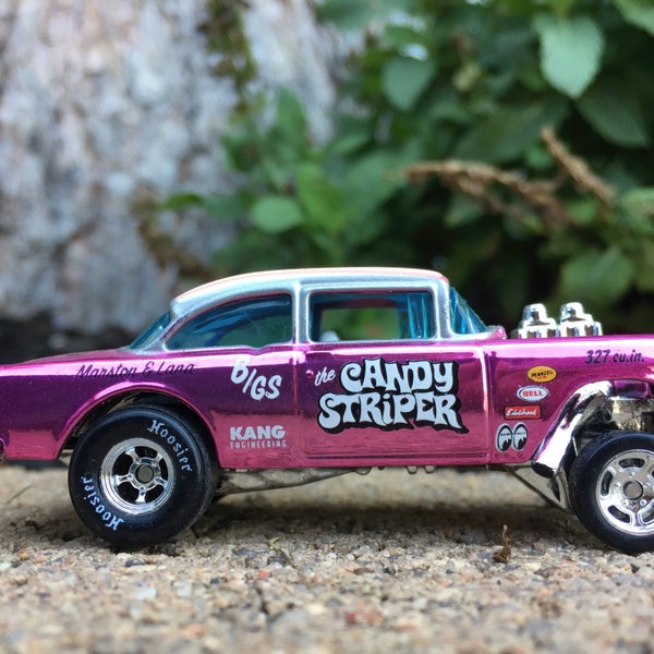55 Chevy Bel Air Gasser - Candy Striper, 1:64 scale diecast - digital photo for printing
