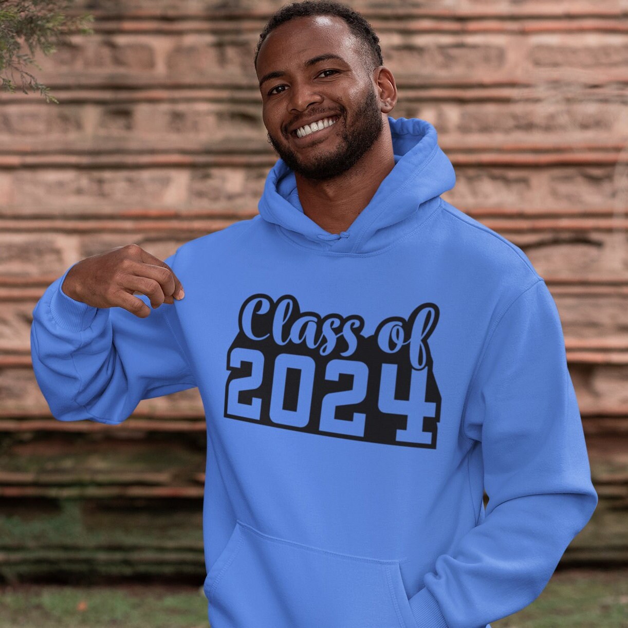 Class of 2024 Graphic Design With Transparent Letters and Numbers