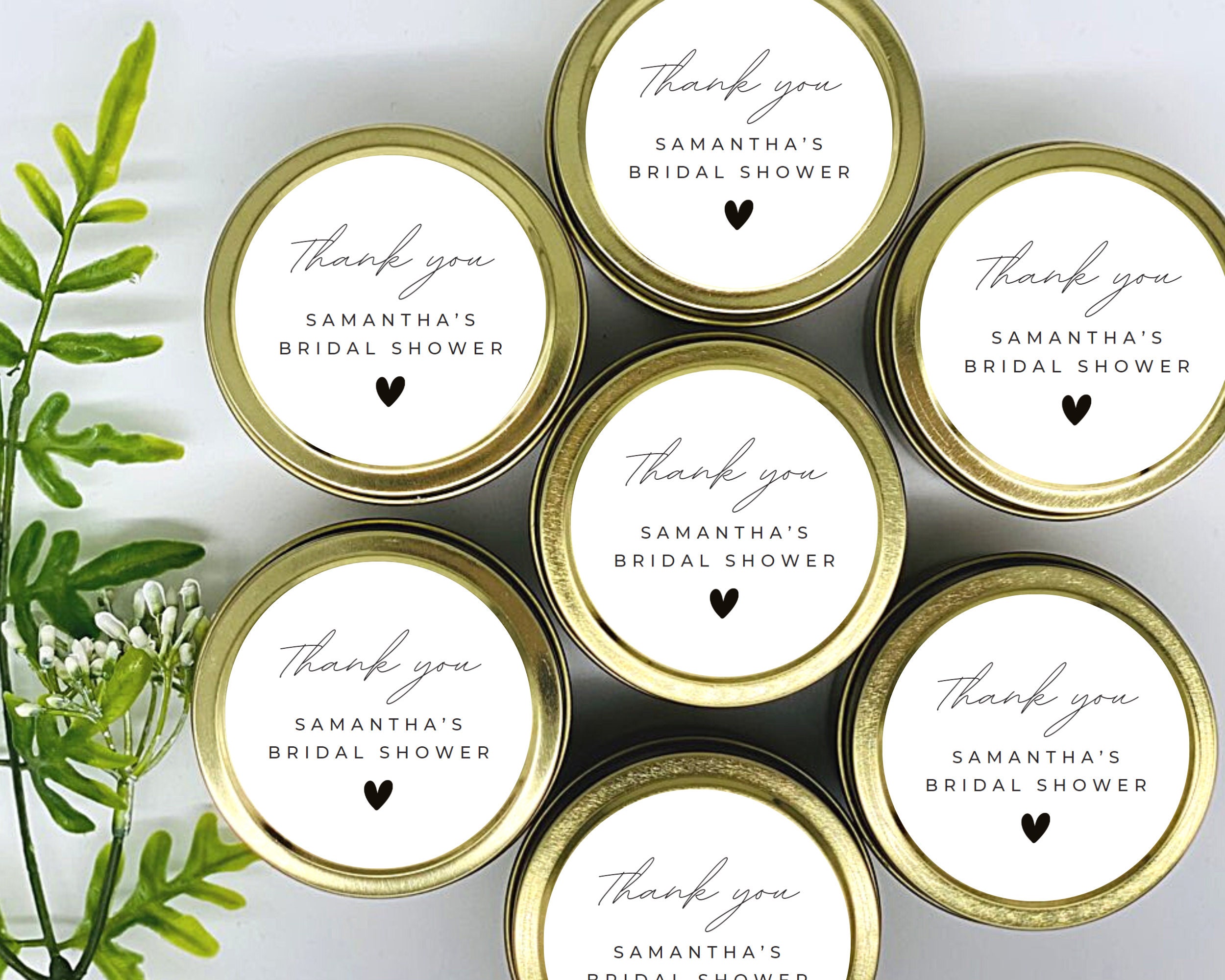 Personalized Soy Candle Favors: Bridal Shower, Set of 12 - Etsy