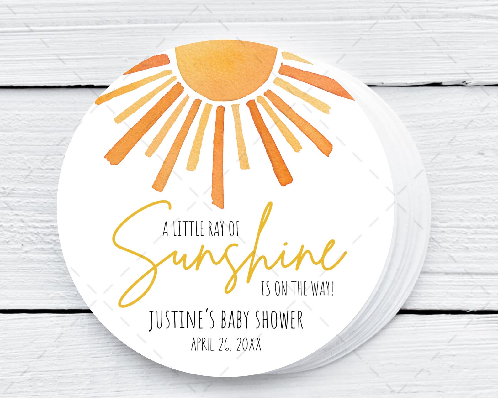 Sunshine Baby Shower Favors: Personalized Soy Candles - Set of 12 - Etsy
