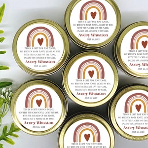 Boho Prayer Candle Favors - Prayer Candle - Boho Baby Shower Gift for Guests - Baby Shower Favors - Soy Wax Candle - Set of 12