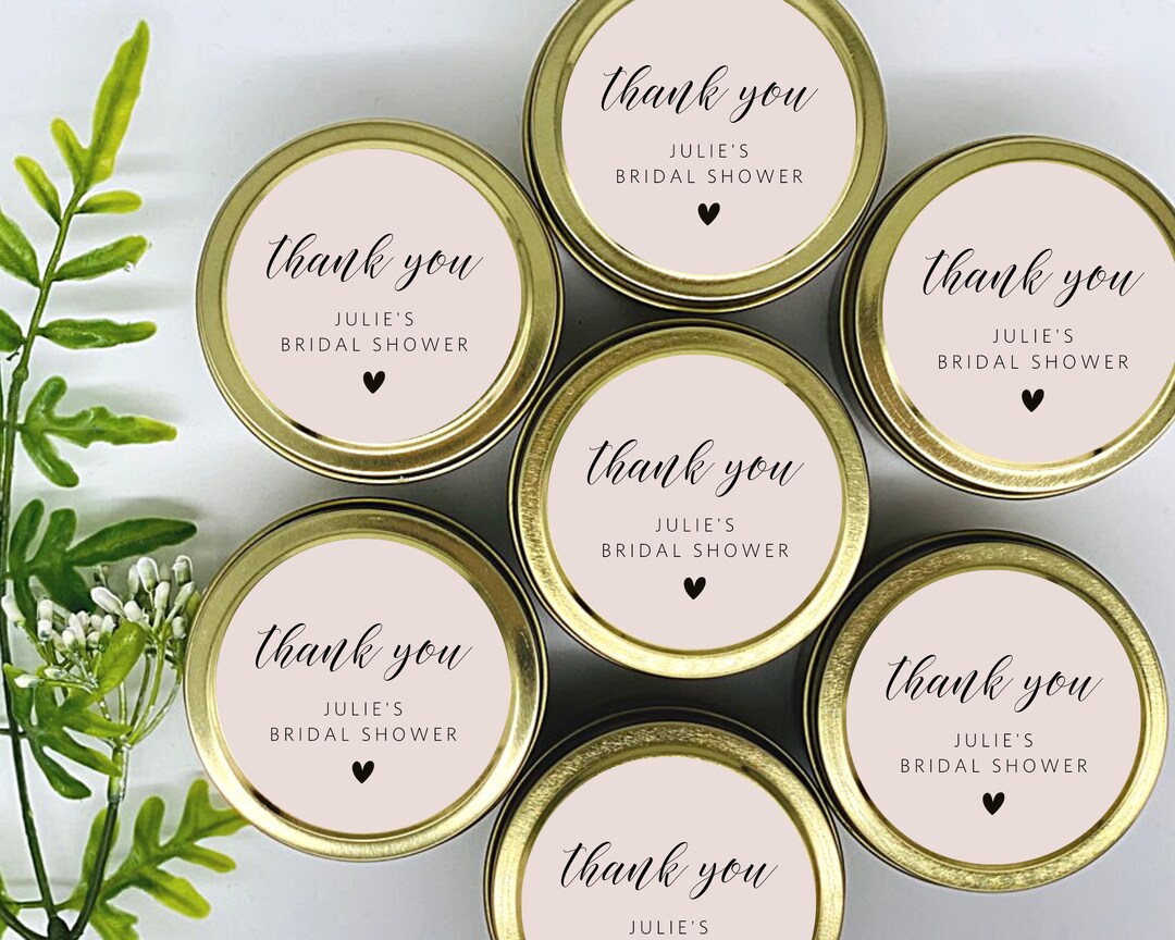 Personalized Soy Candle Wedding Favors: Bridal Shower Set of 12 - Etsy
