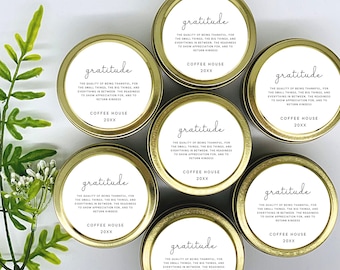 Gratitude Candles Bulk - Thank You Gift - Appreciation Week Gift - Employee Thank You Gift - Corporate Gift - Corporate Candles - Set of 12