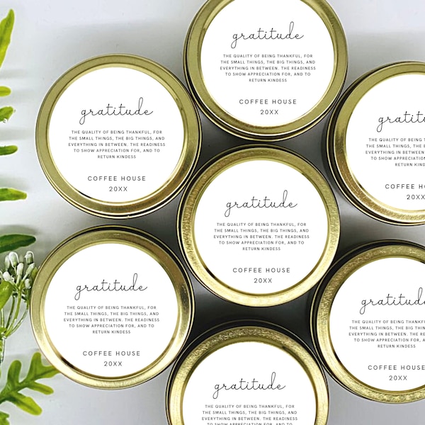 Gratitude Candles Bulk - Thank You Gift - Appreciation Week Gift - Employee Thank You Gift - Corporate Gift - Corporate Candles - Set of 12