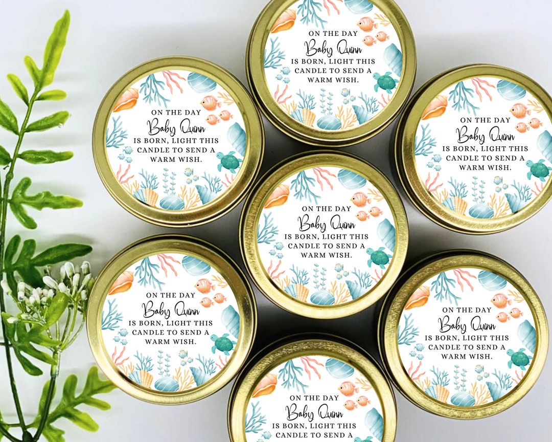 Under the Sea Baby Shower Favors: Hand Poured Soy Candles - Set of 12 ...