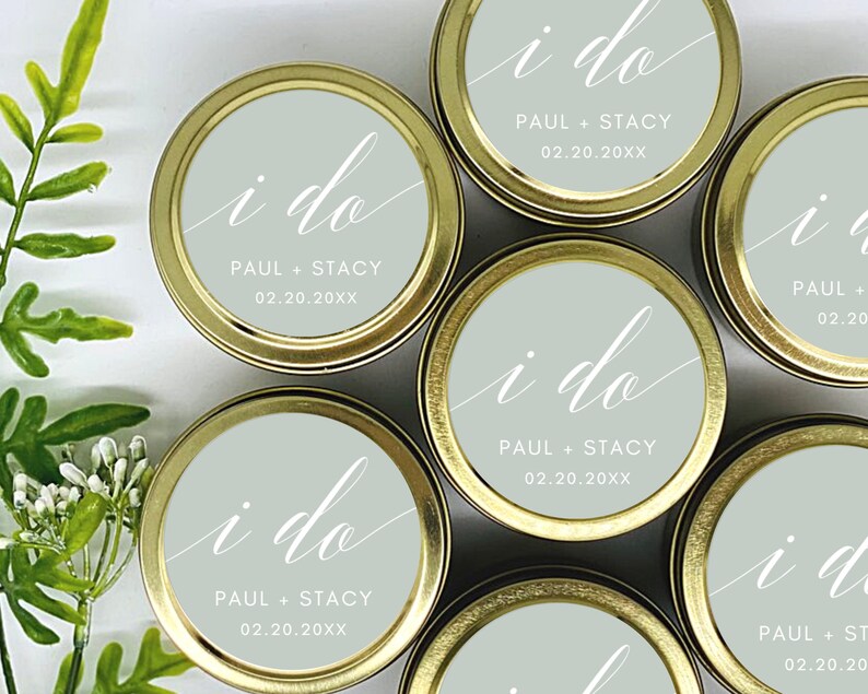 Personalized Wedding Favor Candles: Soy Wax Bridal Shower Favors - Set ...