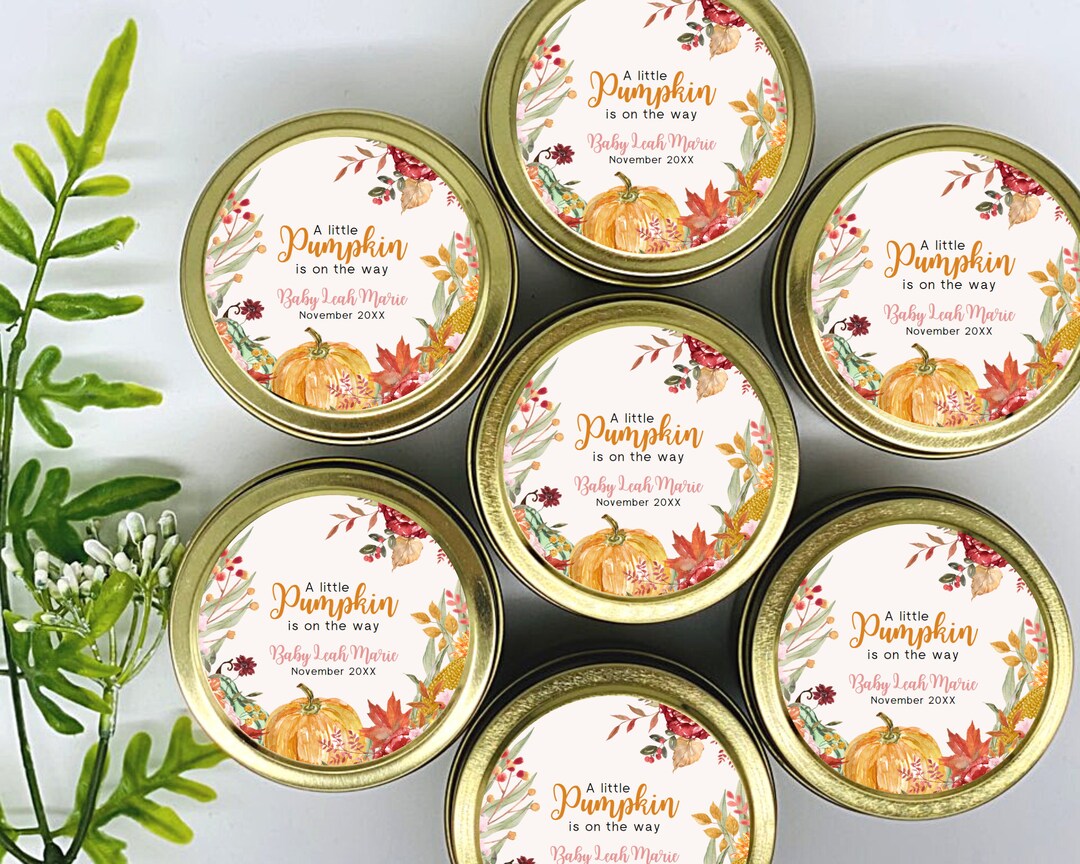 Little Pumpkin Baby Shower Favors: Soy Wax Candles, Set of 12 - Etsy